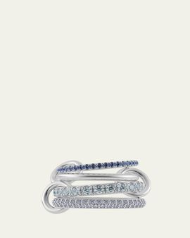 Spinelli Kilcollin Iris Sterling Silver 4-Link Gemstone Ring