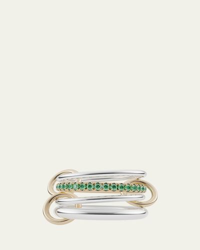 Spinelli Kilcollin Nimbus Silver and Gold Emerald Ring