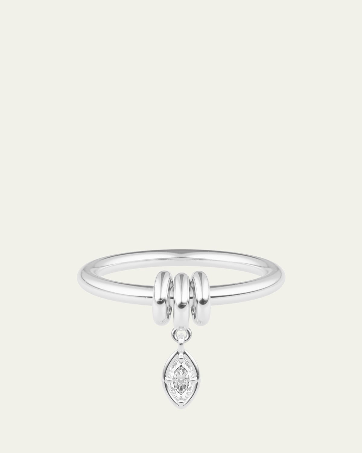 Spinelli Kilcollin Pia Marquise Diamond Sterling Silver Ring