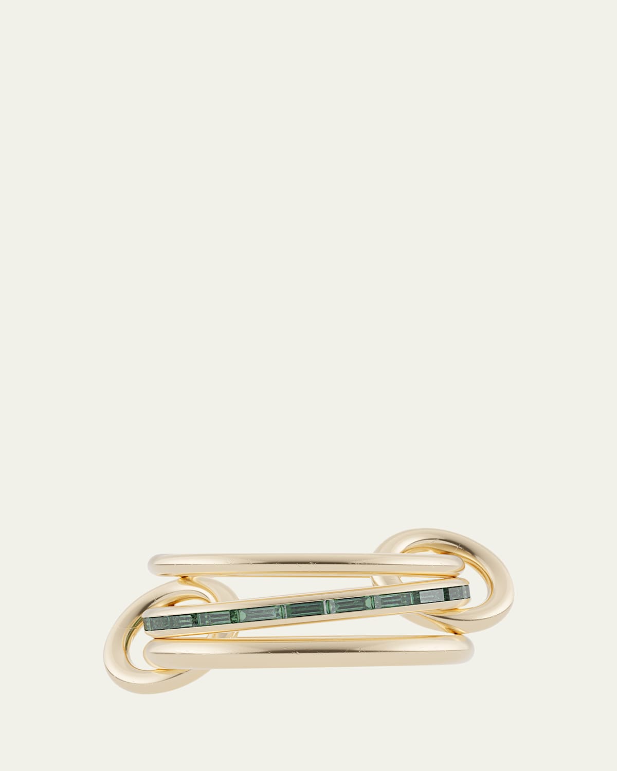 Spinelli Kilcollin Pyrus 18K Yellow Gold Ring with Baguette Emeralds