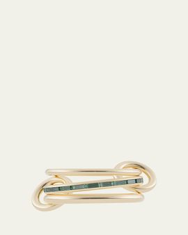Spinelli Kilcollin Pyrus 18K Yellow Gold Ring with Baguette Emeralds