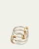 Spinelli Kilcollin Raneth SG Gris Three Link Ring in Sterling Silver with Grey Diamond Accents - 3