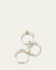 Spinelli Kilcollin Raneth SG Gris Three Link Ring in Sterling Silver with Grey Diamond Accents - 4