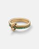 Spinelli Kilcollin Spinelli Kilcollin Marigold 18kt yellow gold ring with emeralds - 1