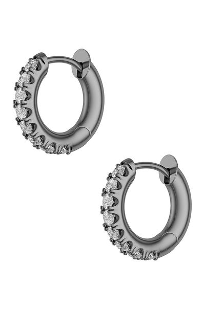 Spinelli Kilcollin Spinelli Kilcollin Mini Micro Hoop Pave Gris Earrings