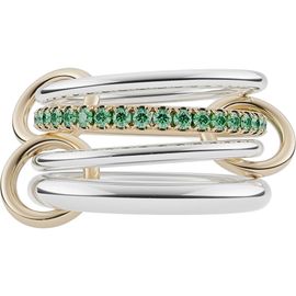 Spinelli Kilcollin Spinelli Kilcollin Nimbus Two-Tone Linked Emerald Rings