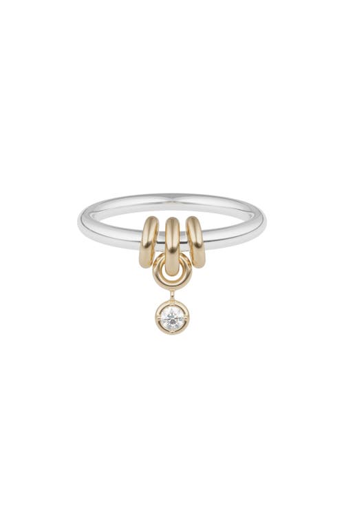 Spinelli Kilcollin Spinelli Kilcollin Pia Sterling Silver, 18K Gold & Diamond Two-Tone Ring 