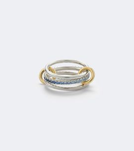 Spinelli Kilcollin Spinelli Kilcollin Tigris sterling silver and 18kt gold ring with sapphires