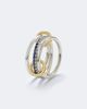 Spinelli Kilcollin Spinelli Kilcollin Tigris sterling silver and 18kt gold ring with sapphires - 6