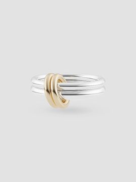 Spinelli Kilcollin Women's Core Calliope Sterling Silver & 18K Yellow Gold Double-Band Ring