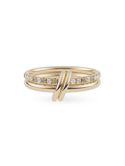 Spinelli Kilcollin Women's Core Ceres 18K Yellow Gold & 0.70 TCW Diamond Double-Band Ring