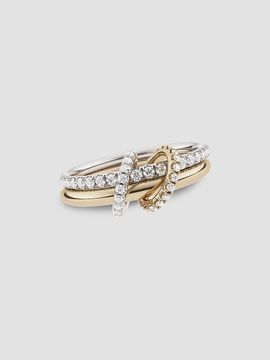 Spinelli Kilcollin Women's Core Ceres Two-Tone 18K Gold & 0.96 TCW Diamond Double-Band Ring