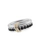 Spinelli Kilcollin Women's Core Enzo Sterling Silver, 18K Yellow Gold & 2.15 TCW Black Diamond Double-Band Ring - 3