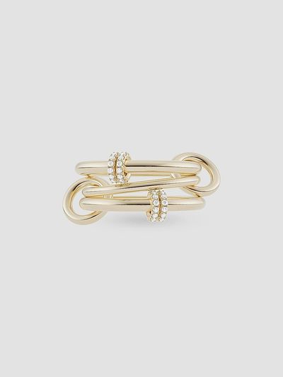 Spinelli Kilcollin Women's Core Jovie 18K Yellow Gold & 0.36 TCW Diamond Triple-Band Ring