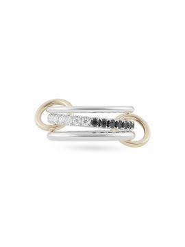 Spinelli Kilcollin Women's Petunia Eclipse Sterling Silver, 18K Yellow Gold & 1.20 TCW Diamond Triple-Band Ring
