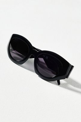 Spitfire Wrapped Geometric Oval Sunglasses