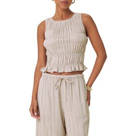 Splendid Splendid Bianca Smocked Crop Tank