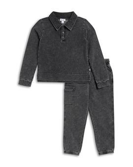 Splendid Splendid Boys' Overdye Long Sleeved Polo Shirt & Pants Set