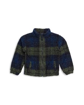 Splendid Splendid Boys' Plaid Teddy Fleece Jacket