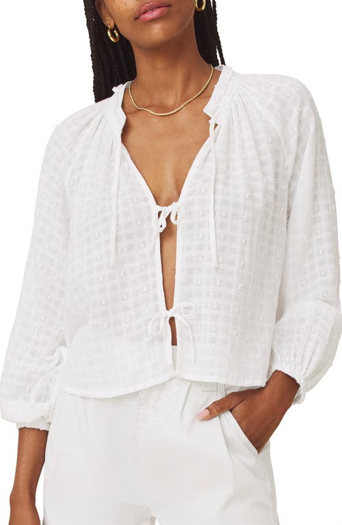 Splendid Splendid Fleur Clip Dot Tie Front Top