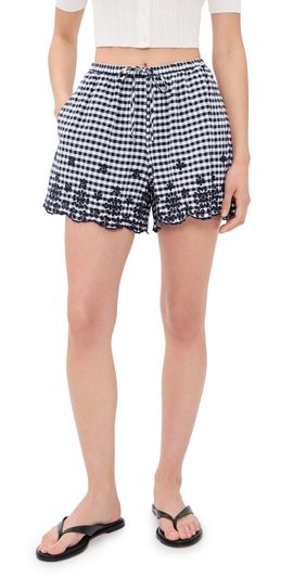 Splendid Splendid Gigi Gingham Shorts Navy/White