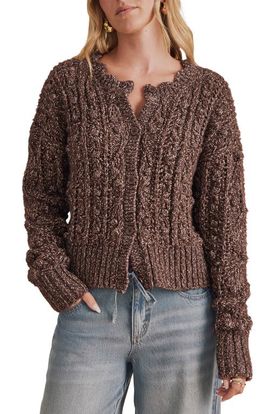 Splendid Splendid Hartford Pompom Cotton Blend Cardigan