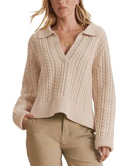 Splendid Splendid Jenson Cable Knit Polo Sweater