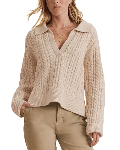 Splendid Splendid Jenson Cable Knit Polo Sweater