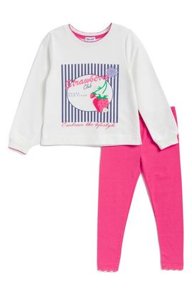 Splendid Splendid Kids' Strawberry Club Graphic Sweatshirt & Leggings Set 