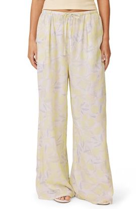 Splendid Splendid Lia Lemon Print Drawstring Pants