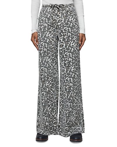 Splendid Splendid Lounge Denim Leopard Print Pants