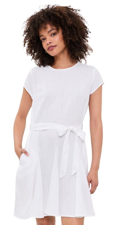 Splendid Splendid Lydia Linen Mini Dress White