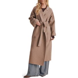 Splendid Splendid Portia Belted Long Wool Blend Coat