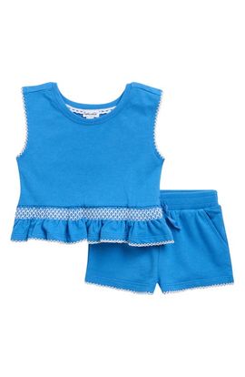 Splendid Splendid Positano Peplum Top & Shorts Set 