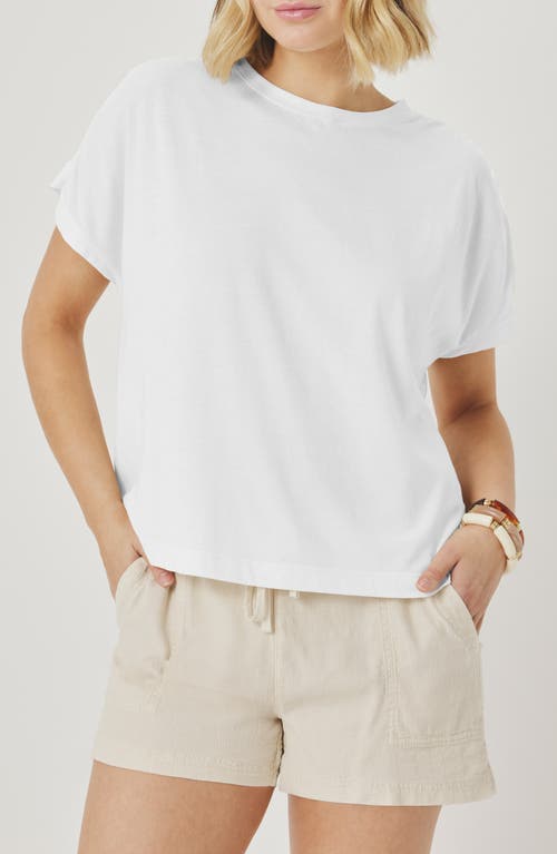 Splendid Splendid Rebecca Shirred Sleeve Cotton Blend T-Shirt