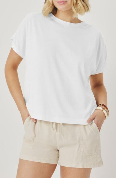 Splendid Splendid Rebecca Shirred Sleeve Cotton Blend T-Shirt