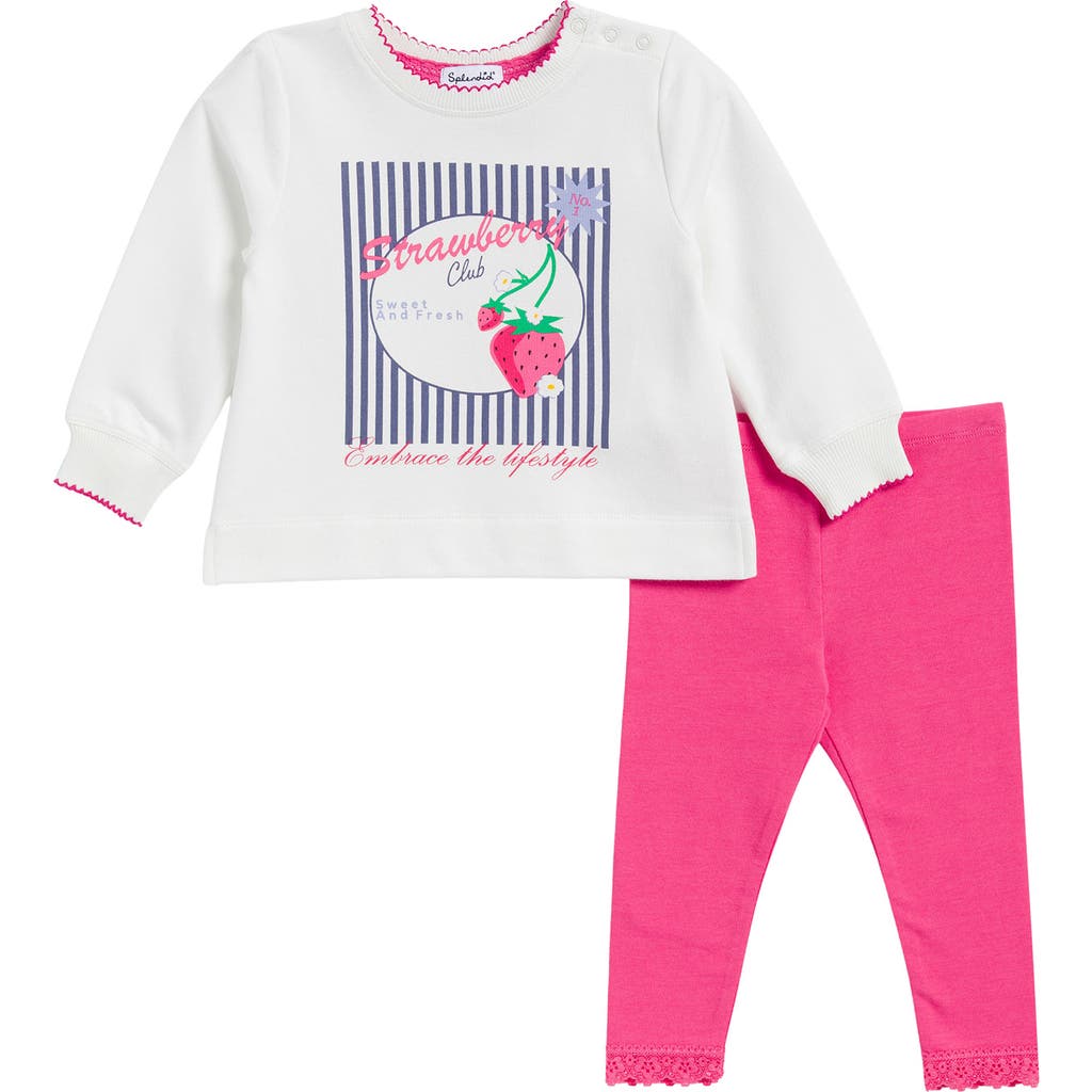 Splendid Splendid Strawberry Club Graphic Sweatshirt & Leggings Set 
