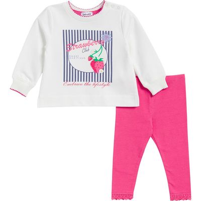 Splendid Splendid Strawberry Club Graphic Sweatshirt & Leggings Set 