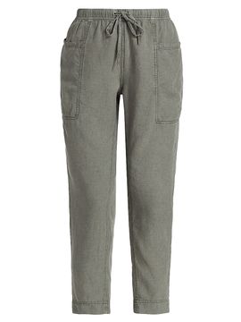 Splendid Women's Gia Drawstring Straight-Leg Crop Pants