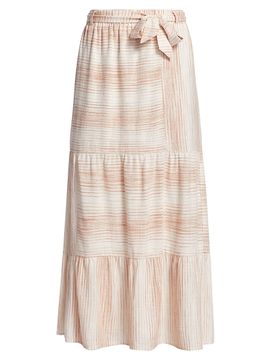 Splendid Women's Kira Linen-Blend Striped Maxi Skirt