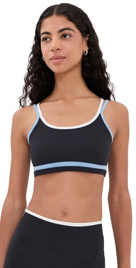 Splits59 Splits59 Eva Rigor Double Strap Bra Black/Skylight