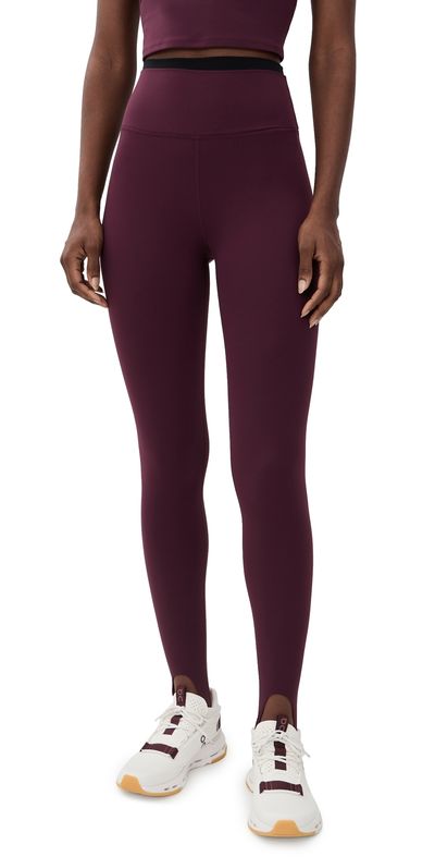 Splits59 Splits59 River Dual Waist Airweight Stirrup Leggings Dark Cherry/Black