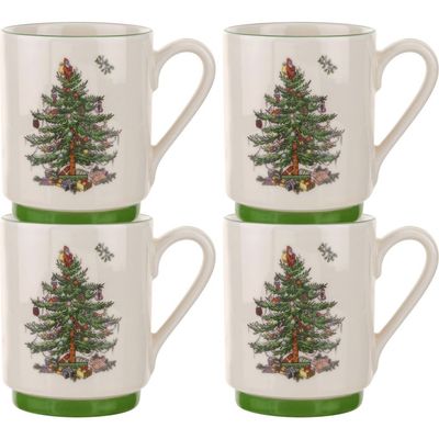 Spode Spode Christmas Tree Set of 4 Mugs