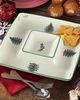Spode Spode Christmas Tree Square Chip And Dip 12.5" - 2