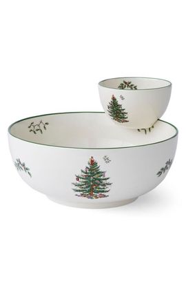 Spode Spode Christmas Tree Tiered Chip & Dip Set