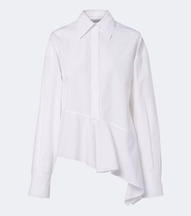 Sportmax Sportmax Asymmetric cotton poplin shirt