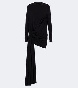 Sportmax Sportmax Asymmetric gathered jersey minidress