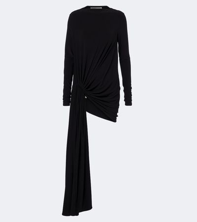 Sportmax Sportmax Asymmetric gathered jersey minidress