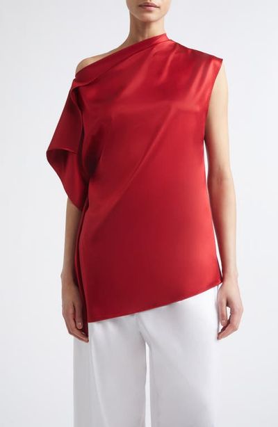 SPORTMAX SPORTMAX Asymmetric Silk Satin Top