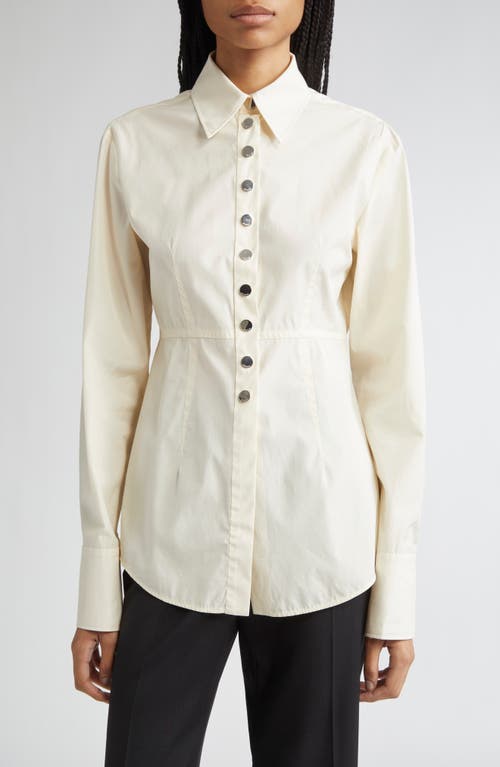 SPORTMAX SPORTMAX Azoto Peplum Snap-Up Shirt